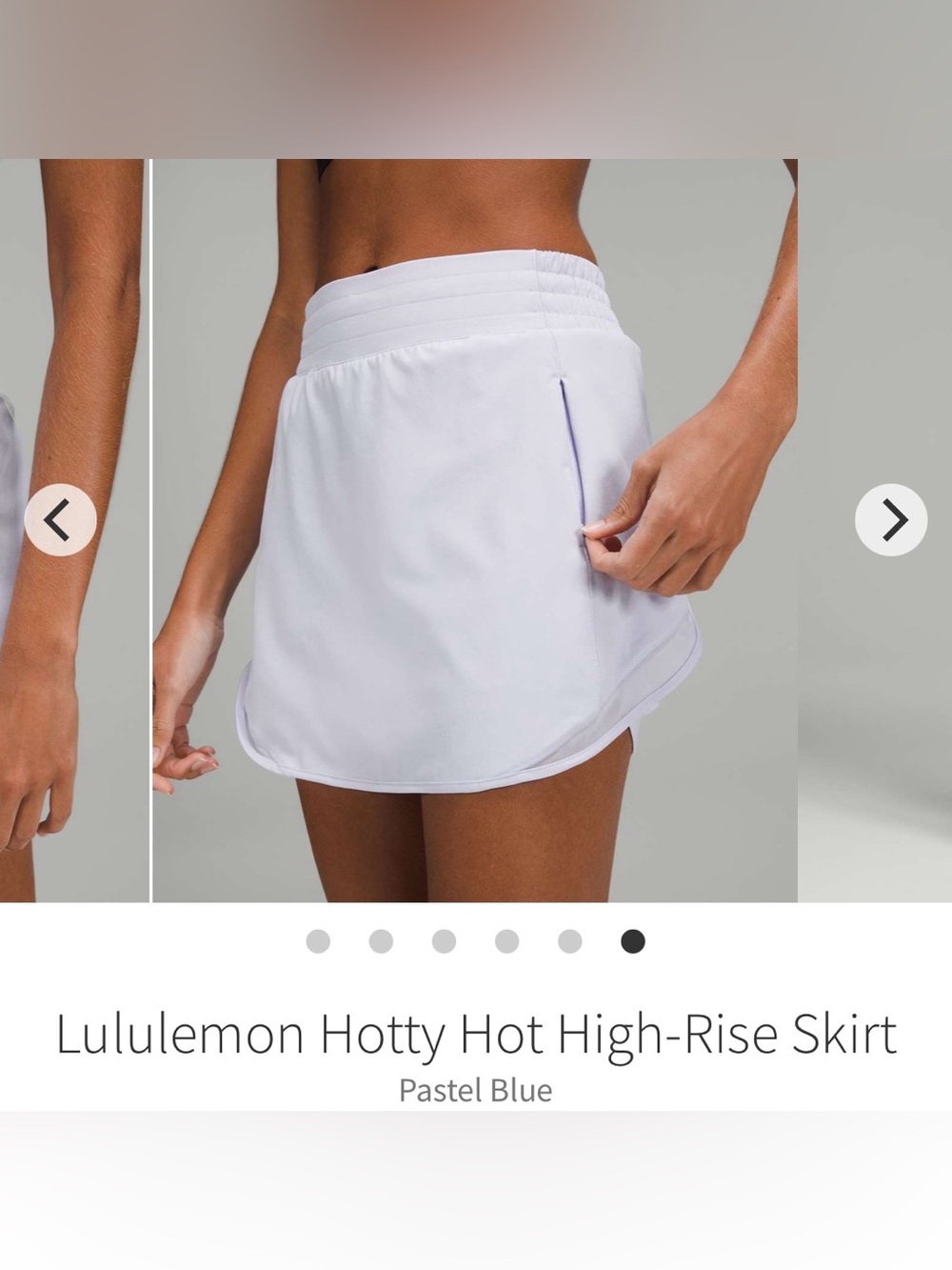 Lululemon Hotty Hot High Rise Skirt Skort In Pastel Blue Size 14 - Picture 9 of 9